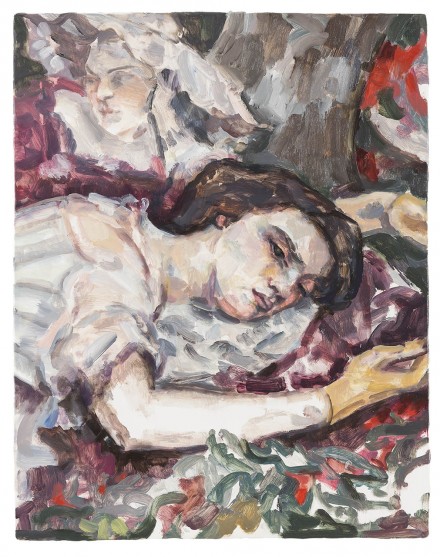 Elizabeth Peyton, Two Women (After Courbet) (2015), via Art Observed