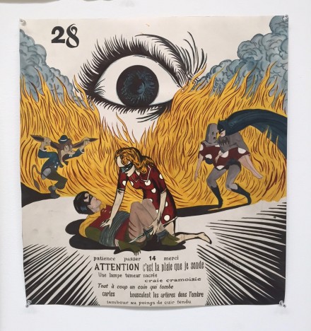 Marcel Dzama & Raymond Pettibon, Attention 28 (2015)