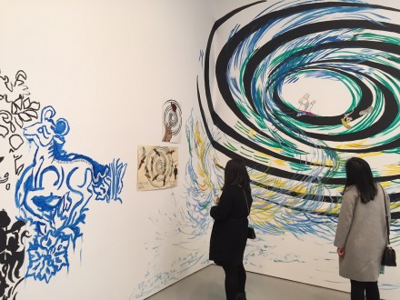 Marcel Dzama & Raymond Pettibon, Forgetting the Hand (Installation View)