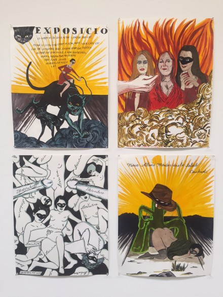 Marcel Dzama & Raymond Pettibon, Forgetting the Hand (Installation View)