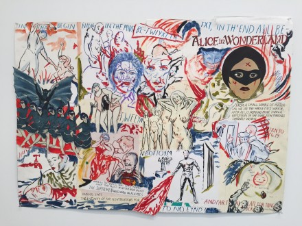 Marcel Dzama & Raymond Pettibon, The Supermen would walk in flames (2016)