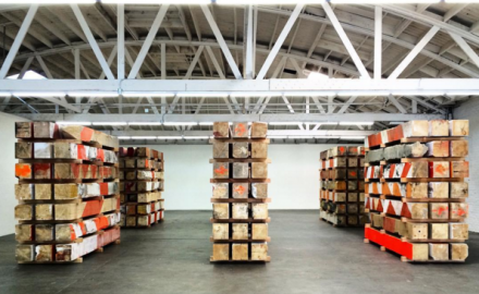 Marianne Vitale, Beam Work (2016), via Art Observed