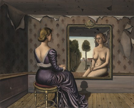 Paul Delvaux, Le Miroir (1936), via Sotheby's