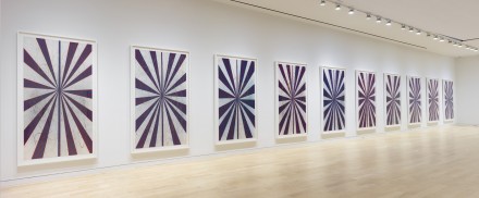 MARK GROTJAHN Untitled (Captain America Drawing in Ten Parts 41.17), (2008-09) (Installation View) Artwork © Mark Grotjahn. Photography by Robert McKeever. Courtesy Gagosian Gallery.