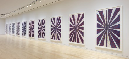 Mark Grotjahn, Untitled (Captain America Drawing in Ten Parts 41.17), (2008-09) (Installation View) Artwork © Mark Grotjahn. Photography by Robert McKeever. Courtesy Gagosian Gallery.