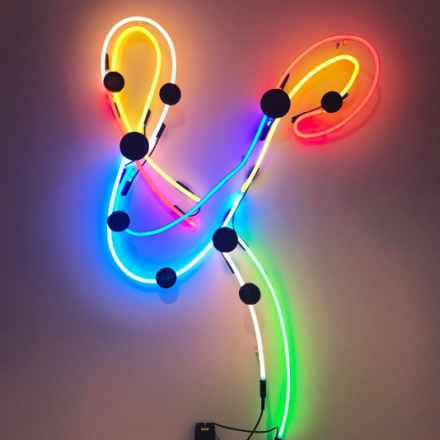 Keith Sonnier, Dala (2016), via Art Observed