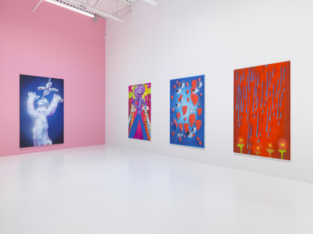 Austin Lee, Feels Good (Installation View), via Jeffrey Deitch