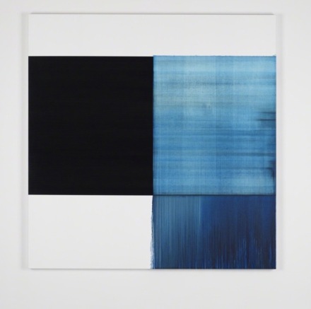 Callum Innes, Exposed Painting Phthalocyanine Blue (2018), via Sean Kelly