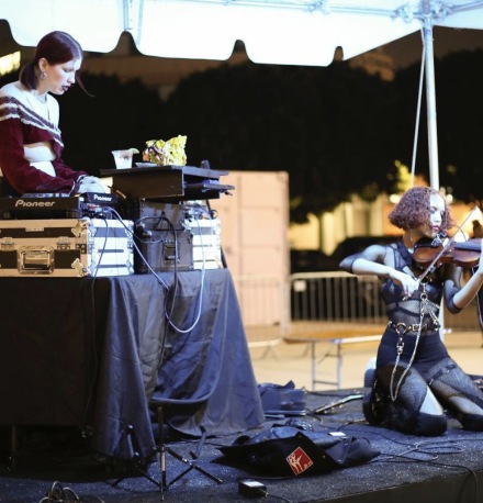 Eartheater performs outside LAABF, via Printed Matter