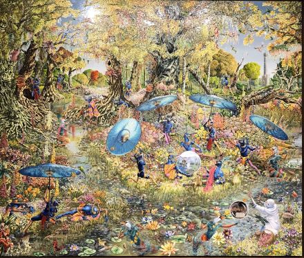 Raqib Shaw, Lament on Narscissus to Icarus (2017-2018), via Art Observed