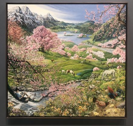Raqib Shaw, Spring from the Four Seasons (2018), via Art Observed