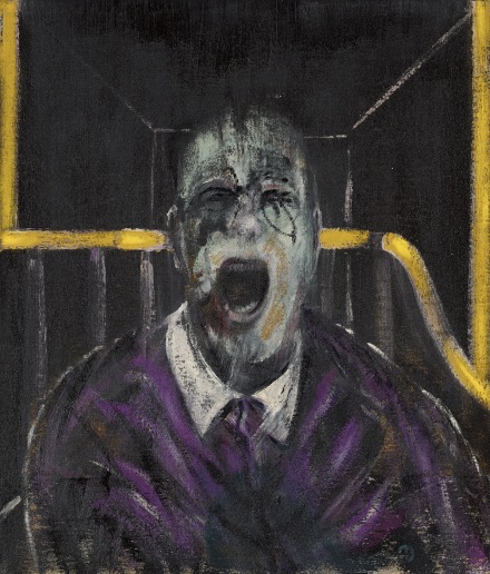 Francis Bacon, Stzudy for a Head, (1952), final price 50,380,000, VIA Sotheby's