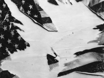 Robert Longo, Study of Torn Flag (2018), via Metro Pictures