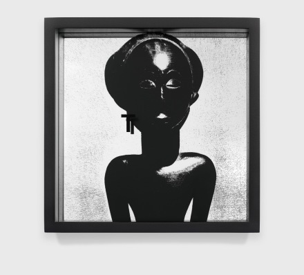 Adam Pendelton, System of Display, T (THEY Ancestor figure, South Eastern Zaire, Baluba) (2018-2019), via Max Hetzler
