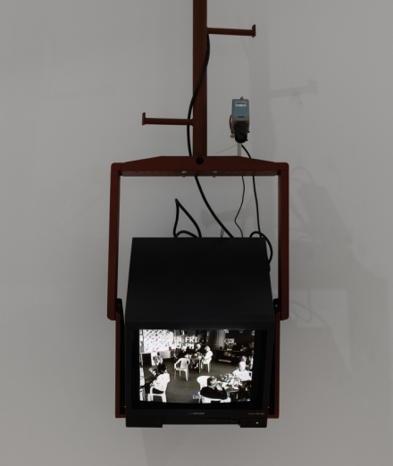 Julia Scher, Mothers Under Surveillance (detail) (1993), via Ortuzar Projects
