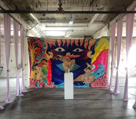 Nelly Zagury, The Giant Stalker & The Cannibal Flower  (2019), via Art Observed