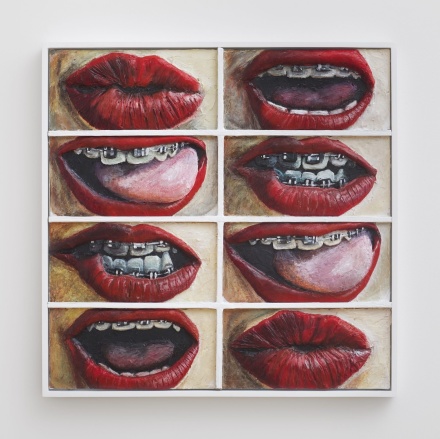 Gina Beavers, Who Has Braces (2014), via MoMA PS1