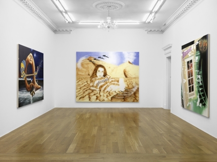 Jamian Juliano-Villani, Let's Kill Nicole (Installation View), via Massimo de Carlo