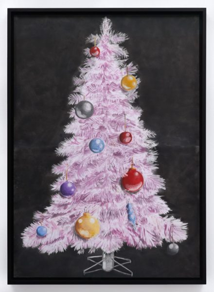 Andrew Sim, A pink Christmas tree (2019), via Karma