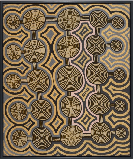 Ronnie Tjampitjinpa, Tarkulnga (1988), Ronnie Tjampitjinpa , © Copyright Agency. Licensed by Artists Rights Society (ARS), New York, 2019 Photo Rob McKeever Courtesy Gagosian