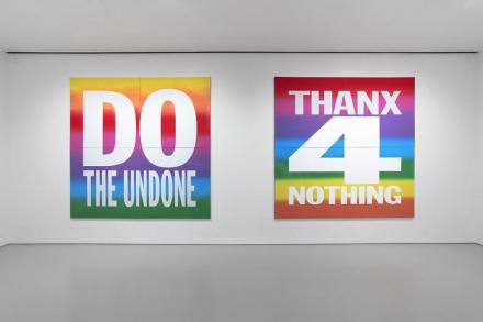 John Giorno, Do the Undone (Installation View), via Sperone Westwater
