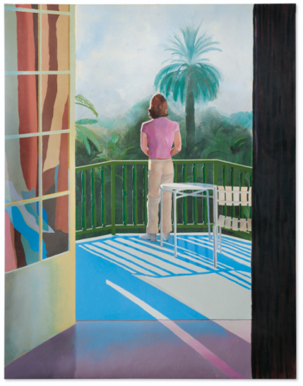 David Hockney, Sur La Terrasse (1971), via Christie's