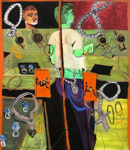 Jonathan Lyndon Chase, watch shopping (2019), via Mitchell-Innes & Nash