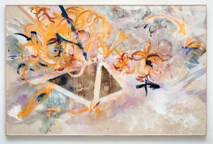 Lucy Dodd, Sun Dial (2019), via David Lewis