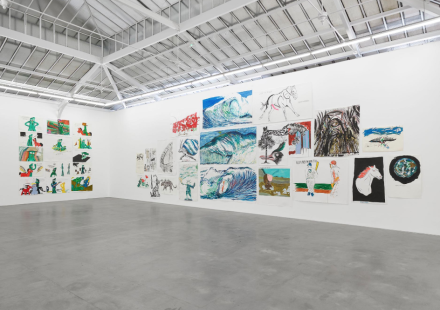 Raymond Pettibon, Frenchette (Installation View), via David Zwirner
