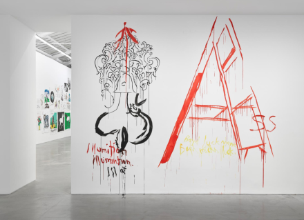 Raymond Pettibon, Frenchette (Installation View), via David Zwirner