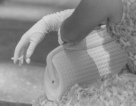 Roy DeCarava, White Glove and Cigarette (1962), via David Zwirner