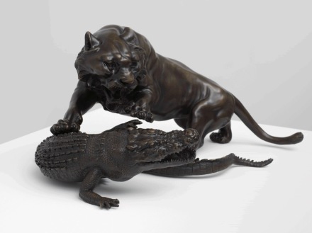 Sherrie Levine, Meiji Tiger and Alligato (2019), via David Zwirner