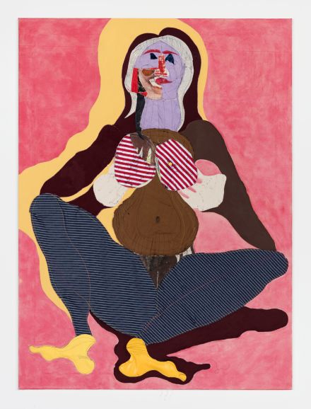 Tschabalala Self, Back Handed (2019), via Mitchell-Innes & Nash