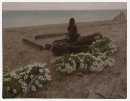 Matvey Levenstein, Beach flowers, (2020), via Kasmin