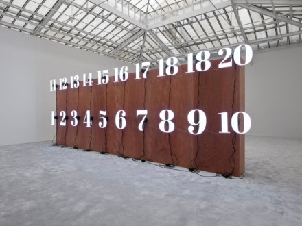 Jordan Wolfson, ARTISTS FRIENDS RACISTS (Installation View), via David Zwirner