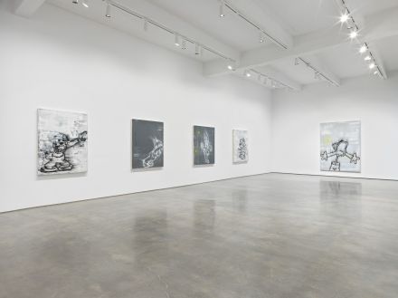 Gary Simmons, Screaming into the Ether (Installation View), via Metro Pictures