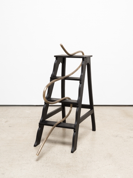 Ricky Swallow, Step Ladder with Cane (cursive) (2020), via David Kordansky