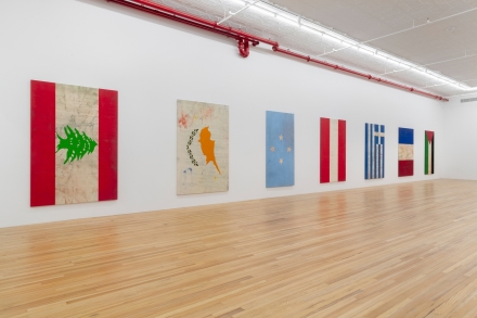 Fredrik Vaerslev, World Paintings (Installation View), via Andrew Kreps