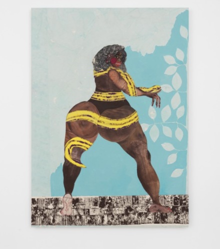 Tschabalala Self, Nate the Snake (2020), via Eva Presenhuber