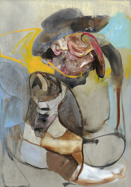Adrian Ghenie, Gauguin with Cowboy Hat (2020), via Pace
