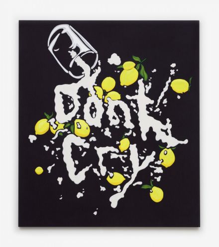 Joel Mesler, Untitled (Don't Cry) (2020), via David Kordansky