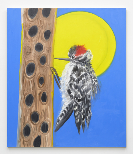 Ann Craven, Woodpecker (and the Moon), 2021, 2021, via Karma