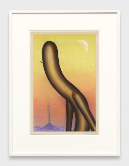 Emily Mae Smith, Study of Brush with Flame (2021), via Petzel