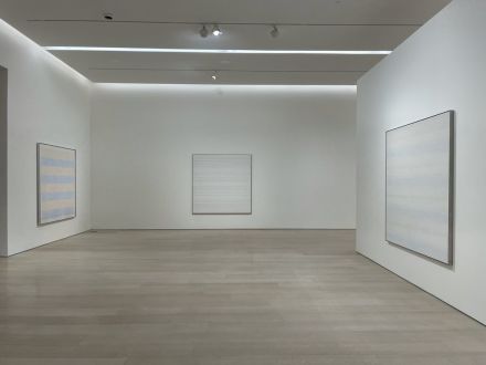 Agnes Martin, The Distillation of Color (Installation View), via Art Observed