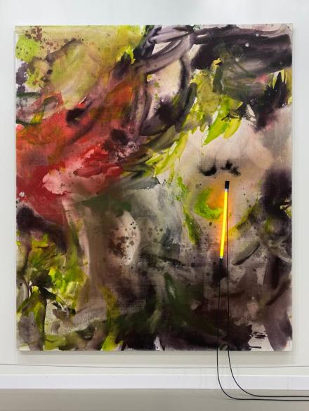 Mary Weatherford at David Kordansky, via Art Observed