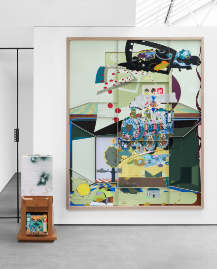 Helen Marten, The Earth good and the stars good (wettings) (2021), via Sadie Coles