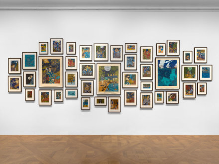 Marcel Dzama, Who Loves the Sun (Installation View), via David Zwirner
