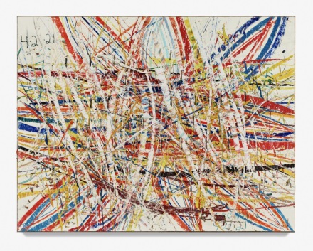 Mark Grotjahn, Untitled (Backcountry Capri 54.37) (2021), via Blum & Poe
