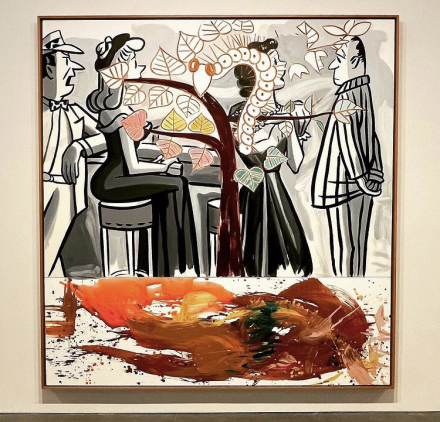 David Salle, Tree of Life 20 (2021), via Art Observed