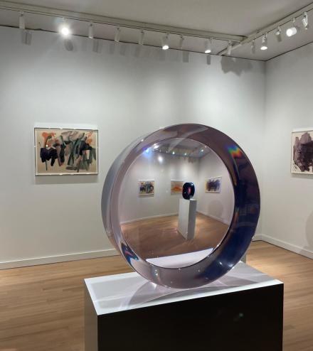 Fred Eversley and Mary Weatherford at David Kordansky, via Art Observed